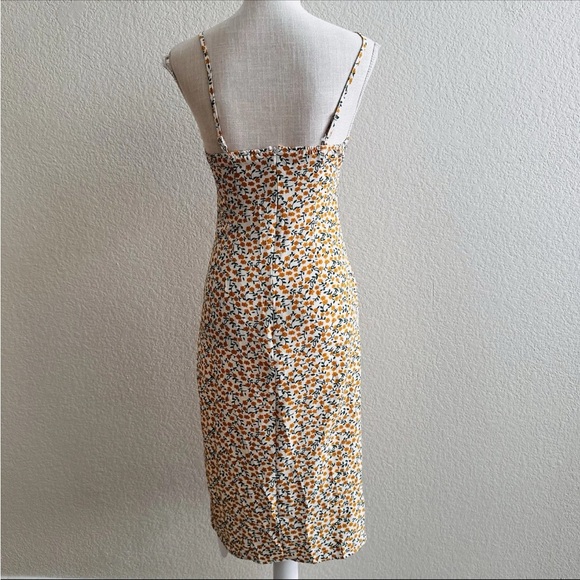 Floral Tie-Front Sundress - Yellow/White - Picture 4 of 5